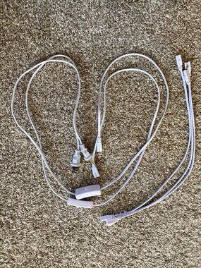 T5 T8 LED Tube Light Power Cord 3 Pin Extension Cable with Switch Linkable Lot